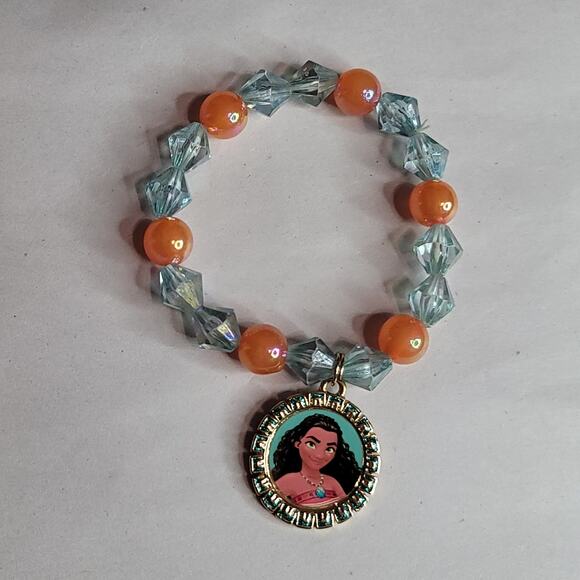 Disney Orange Blue Mixed Moana Elastic Bracelet - Picture 5 of 8